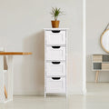 Meuble de rangement de salle de bain blanc avec 4 tiroirs