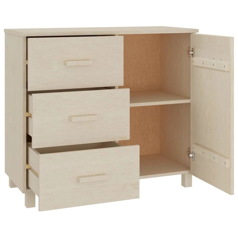 Meuble buffet/bahut avec rangement pour cuisine - En pin massif 90x40x80 cm