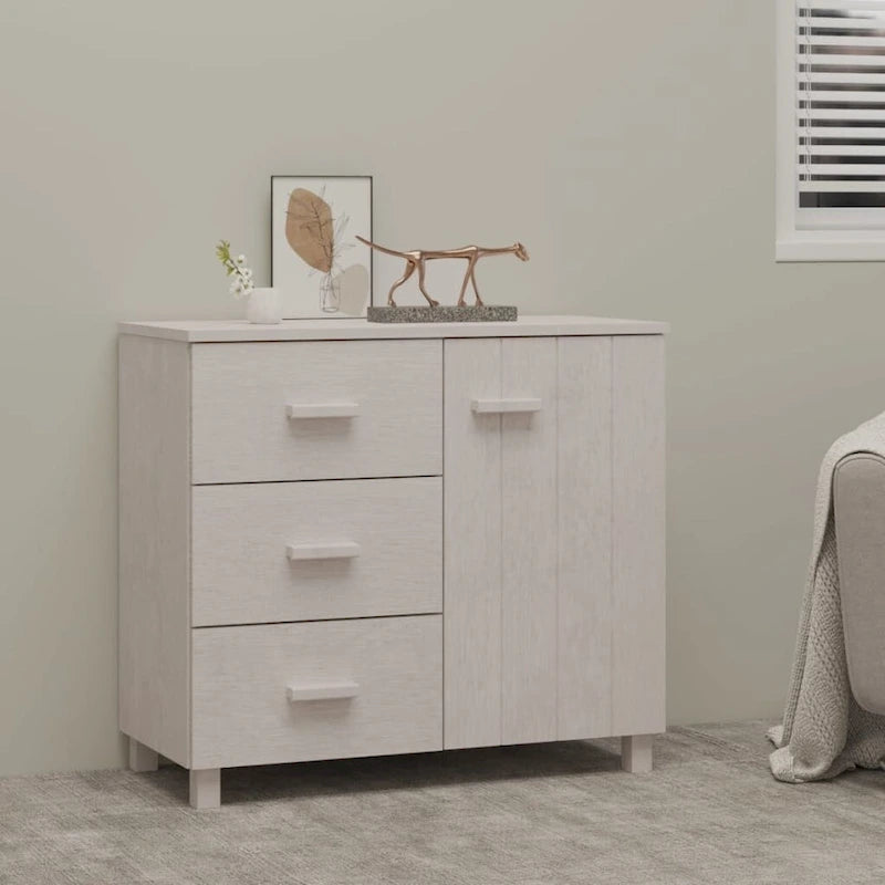 Meuble buffet/bahut avec rangement pour cuisine - En pin massif 90x40x80 cm
