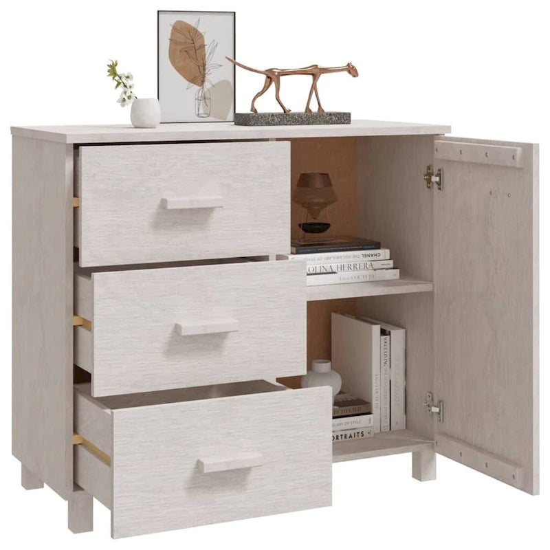 Meuble buffet/bahut avec rangement pour cuisine - En pin massif 90x40x80 cm