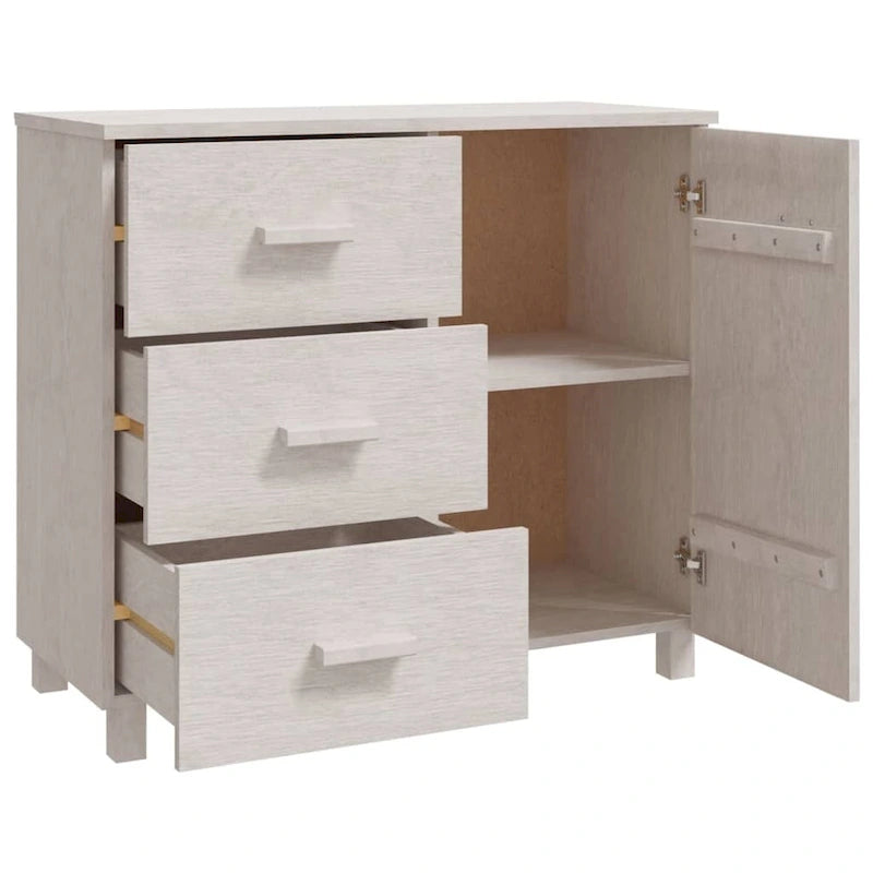 Meuble buffet/bahut avec rangement pour cuisine - En pin massif 90x40x80 cm