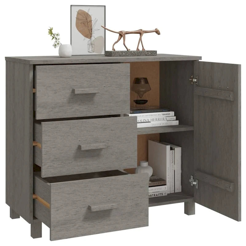 Meuble buffet/bahut avec rangement pour cuisine - En pin massif 90x40x80 cm