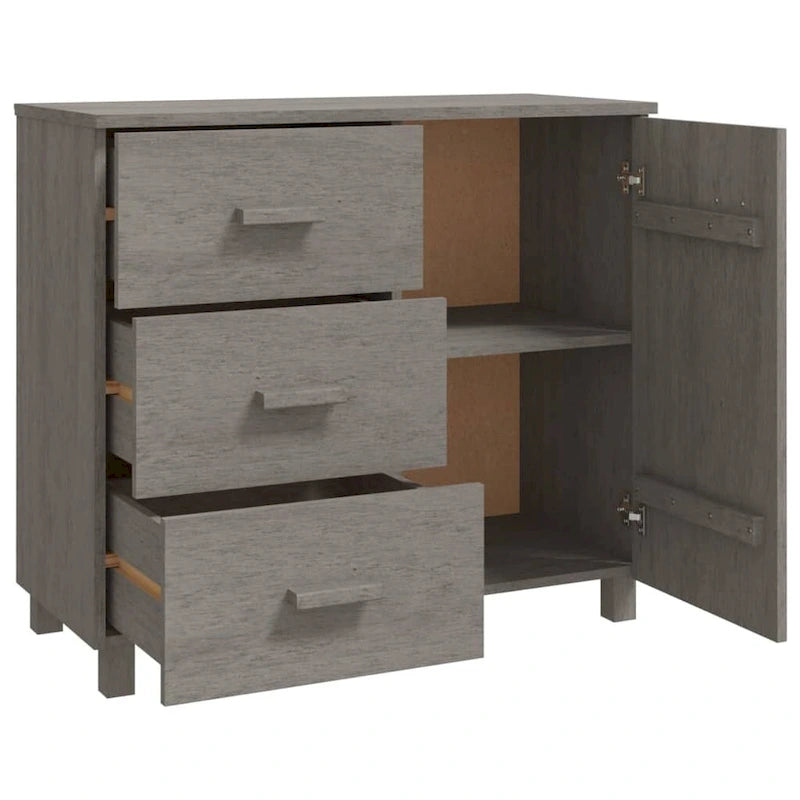 Meuble buffet/bahut avec rangement pour cuisine - En pin massif 90x40x80 cm
