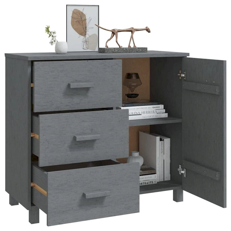 Meuble buffet/bahut avec rangement pour cuisine - En pin massif 90x40x80 cm