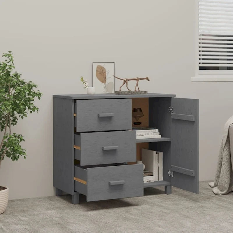 Meuble buffet/bahut avec rangement pour cuisine - En pin massif 90x40x80 cm