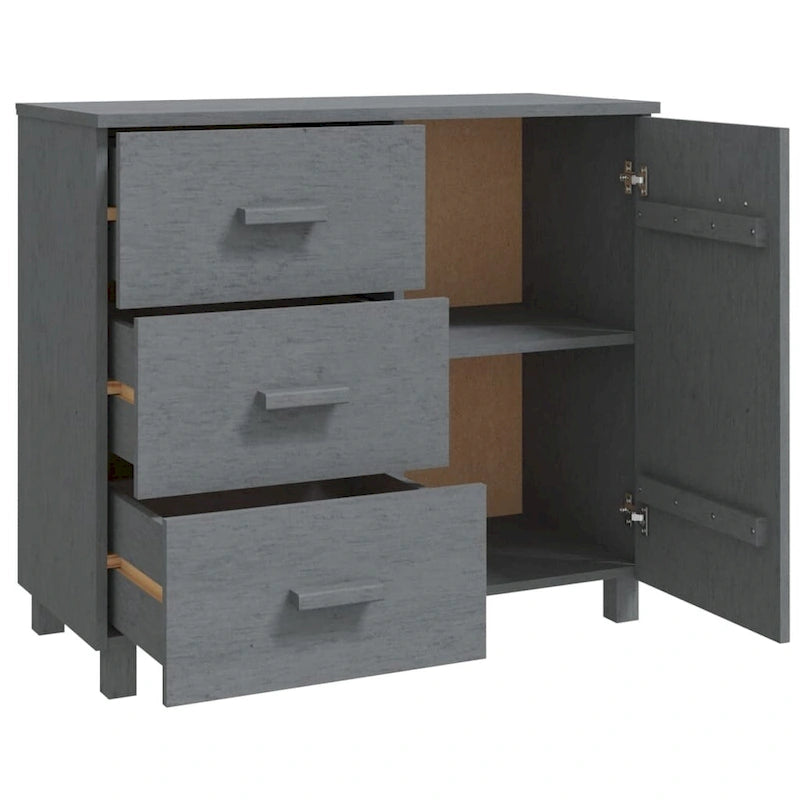 Meuble buffet/bahut avec rangement pour cuisine - En pin massif 90x40x80 cm