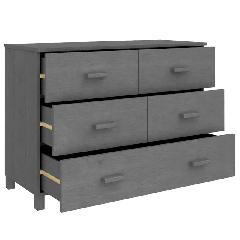 Bahut de salle à manger, meuble console avec rangement en pin massif – 44,5x15,7x31,5