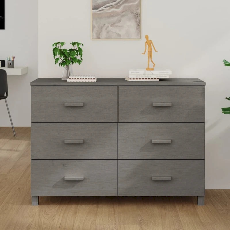 Bahut de salle à manger, meuble console avec rangement en pin massif – 44,5x15,7x31,5