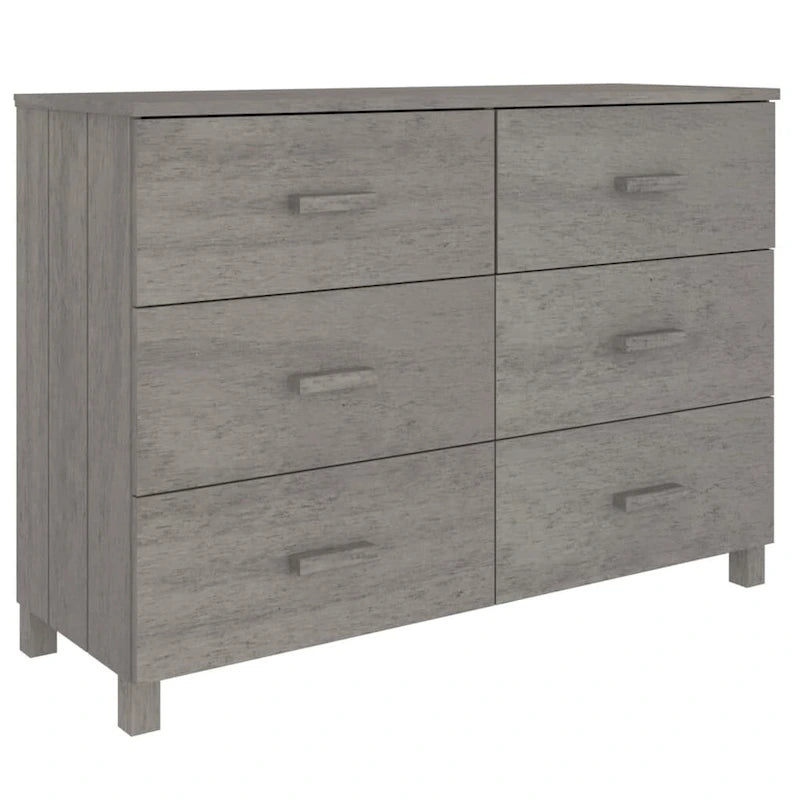 Bahut de salle à manger, meuble console avec rangement en pin massif – 44,5x15,7x31,5