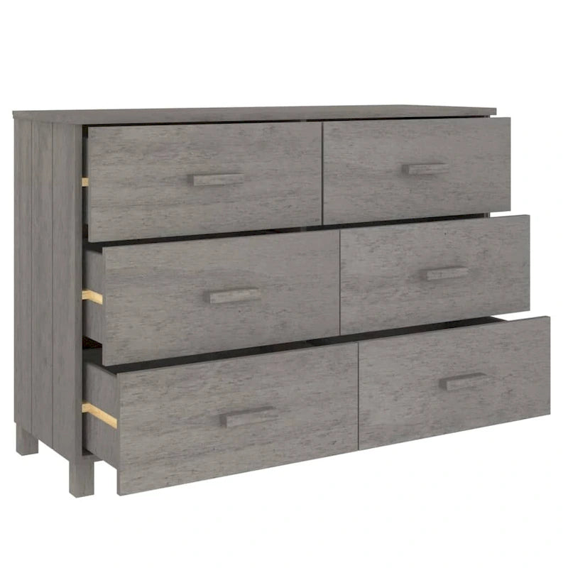 Bahut de salle à manger, meuble console avec rangement en pin massif – 44,5x15,7x31,5