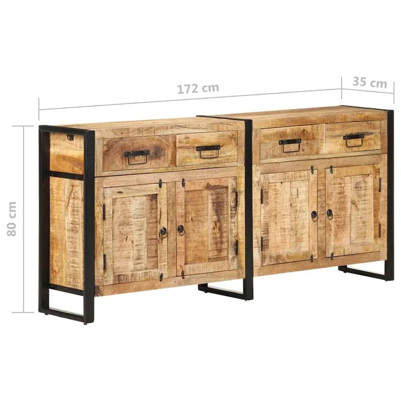 Buffet 67,7x13,8x31,5 Bois de manguier massif
