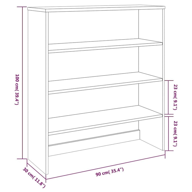 Dessus de meuble pour buffet haut de couloir en pin massif - 90x30x100 cm
