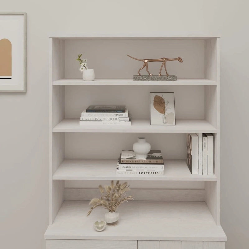 Dessus de meuble pour buffet haut de couloir en pin massif - 90x30x100 cm