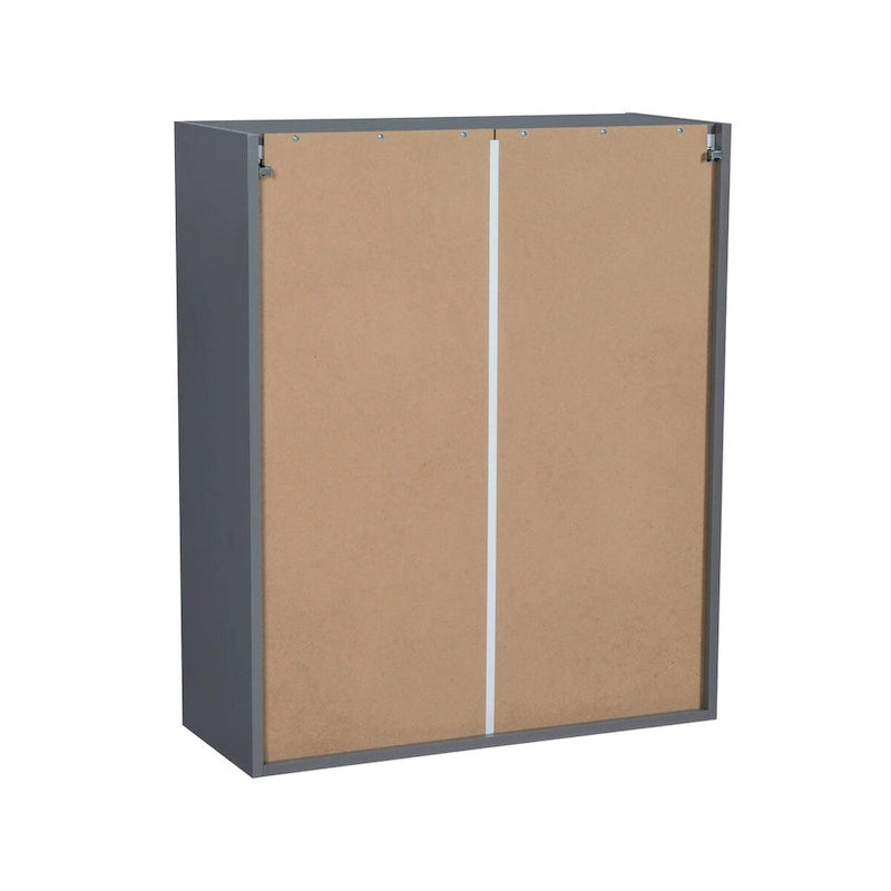 Meuble haut 33 x 36 – Double porte – Gris – 33 x 36 x 12