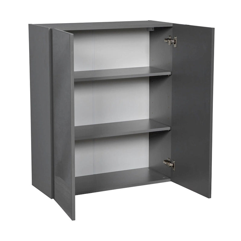 Meuble haut 33 x 36 – Double porte – Gris – 33 x 36 x 12