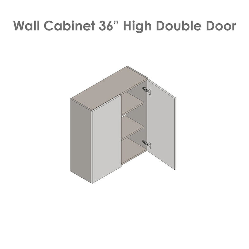 Meuble haut 33 x 36 – Double porte – Gris – 33 x 36 x 12