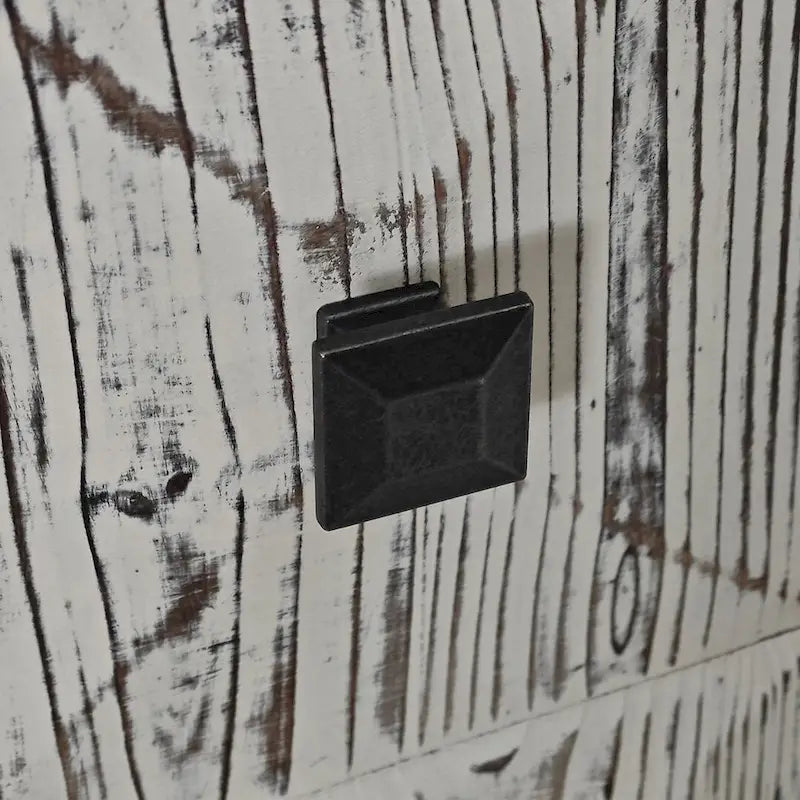 Armoire de rangement autonome vintage à 4 portes, 152 cm