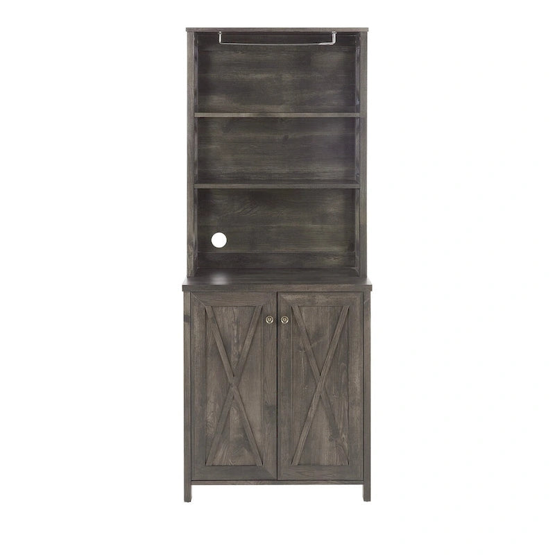 Meuble de bar à café avec motif de grange ajouré