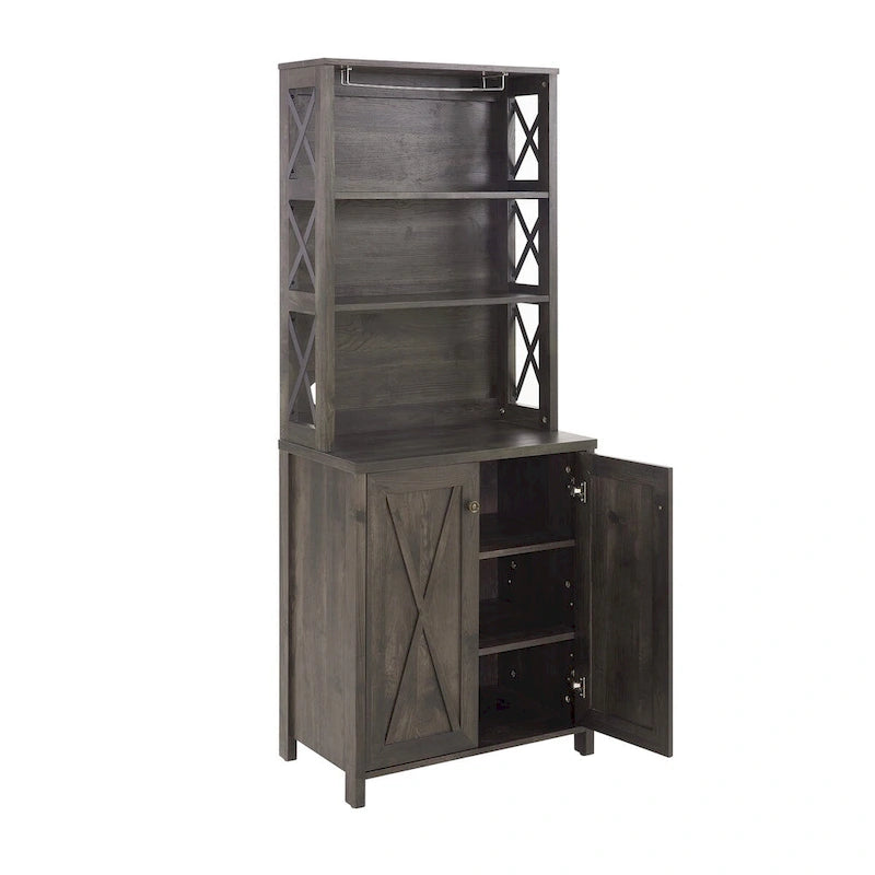 Meuble de bar à café avec motif de grange ajouré