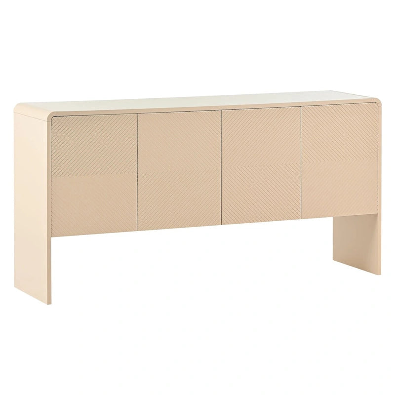 Buffet 4 portes 60 L avec étagères réglables et dispositif anti-rebond