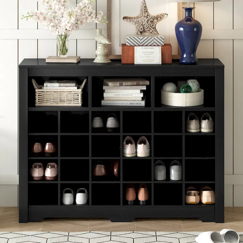 24-Cubby Shoe Storage Console