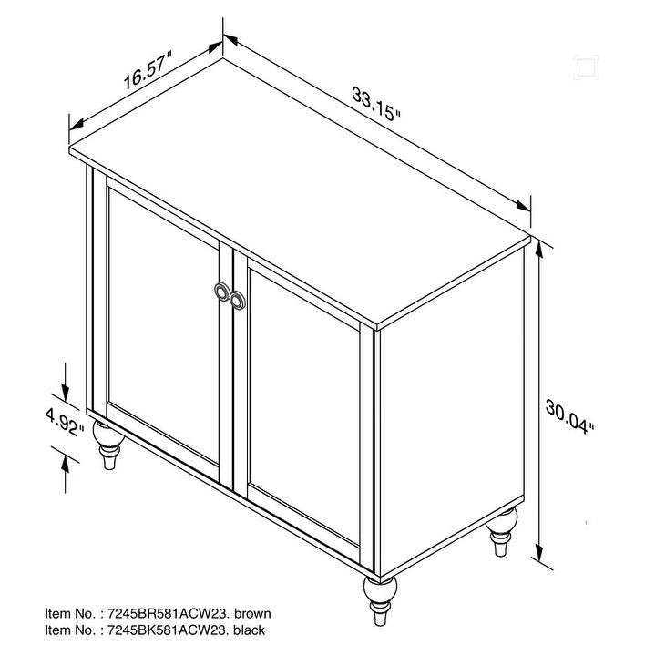 Armoire 2 portes marron