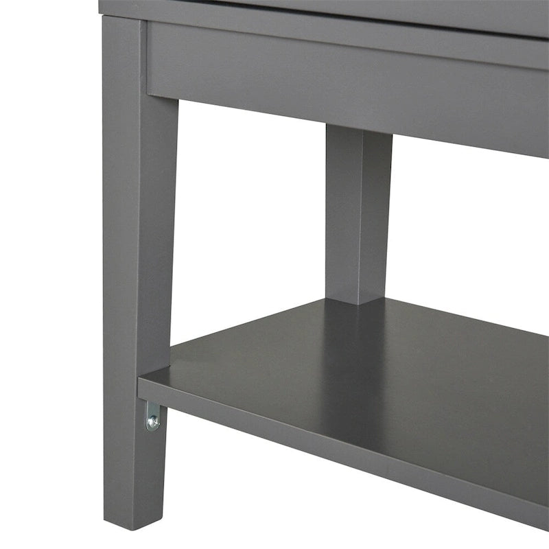 Buffet avec étagères intérieures réglables et portes vitrées