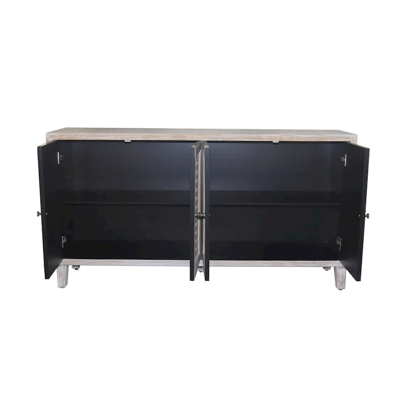 Buffet en bois à 4 portes avec armoire de rangement