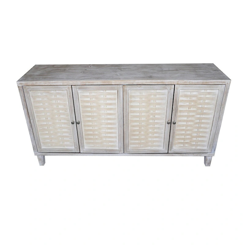 Buffet en bois à 4 portes avec armoire de rangement