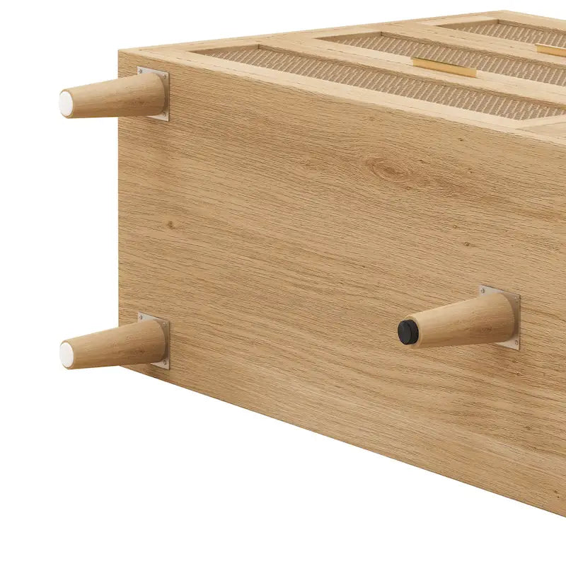 Meuble de rangement en rotin à 6 tiroirs