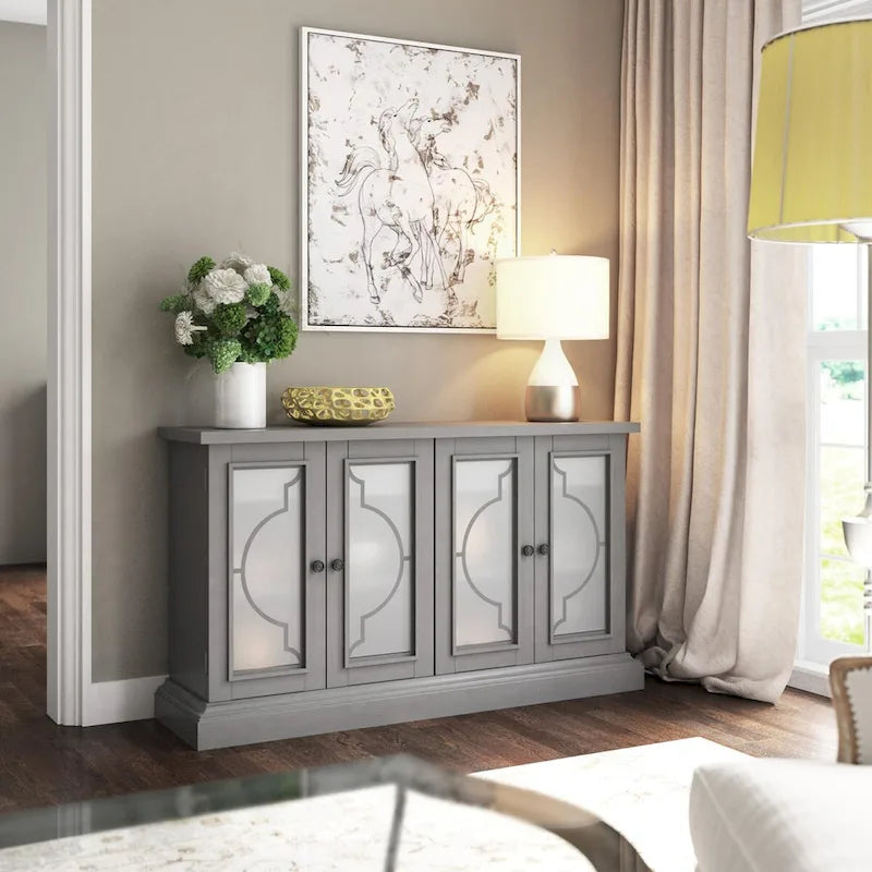 Sideboard with Frosted Glass Doors