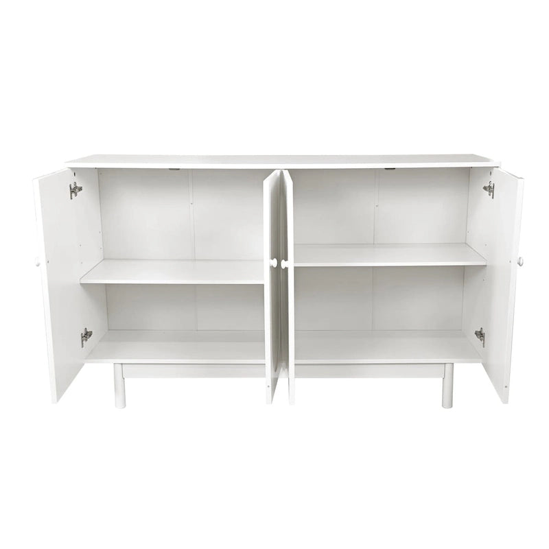 Meuble de rangement 4 portes Intaglio avec pieds en pin