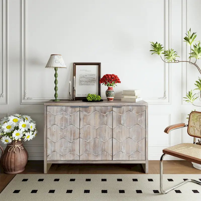 Buffet en bois à 3 portes