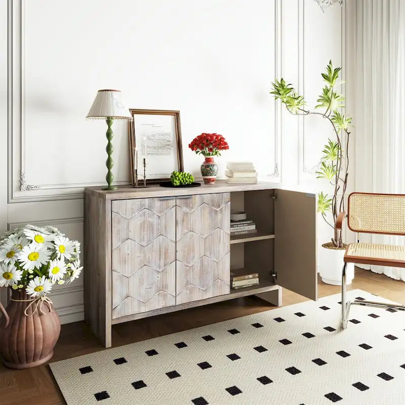 Buffet en bois à 3 portes