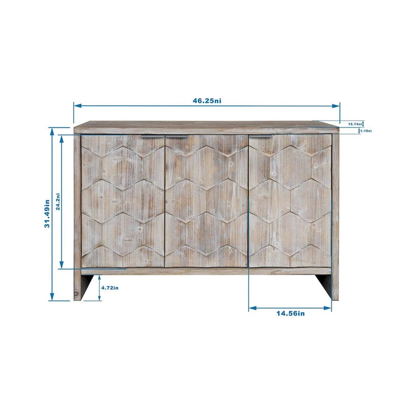 Buffet en bois à 3 portes