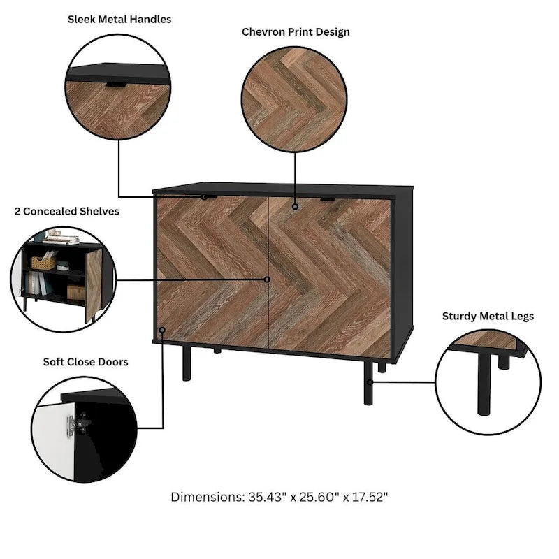 Meuble d'appoint de style Mid-Century Modern