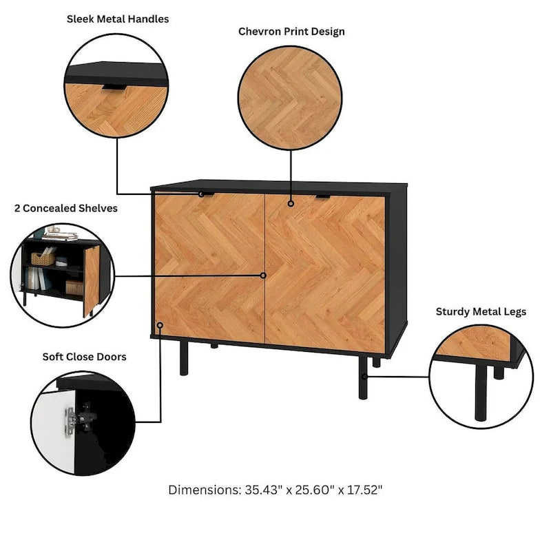 Meuble d'appoint de style Mid-Century Modern