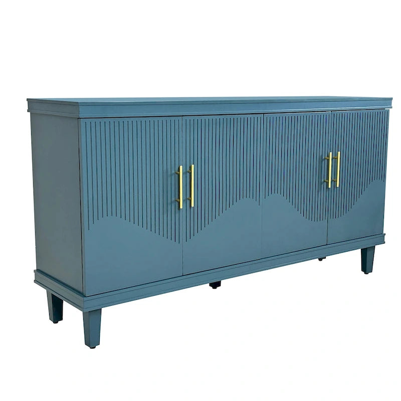 Armoire de rangement à 4 portes avec étagères réglables