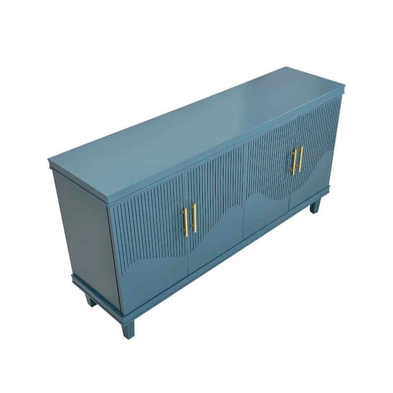 Armoire de rangement à 4 portes avec étagères réglables
