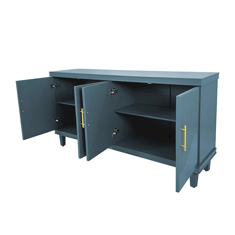 Armoire de rangement à 4 portes avec étagères réglables