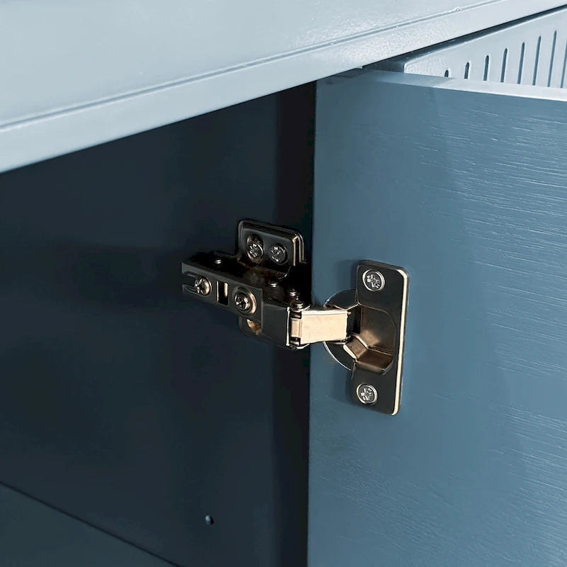 Armoire de rangement à 4 portes avec étagères réglables