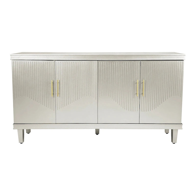 Armoire de rangement à 4 portes avec étagères réglables