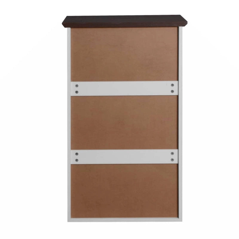 Commode 5 tiroirs avec plateau couleur bois, petite commode pour chambre d'enfant, salon