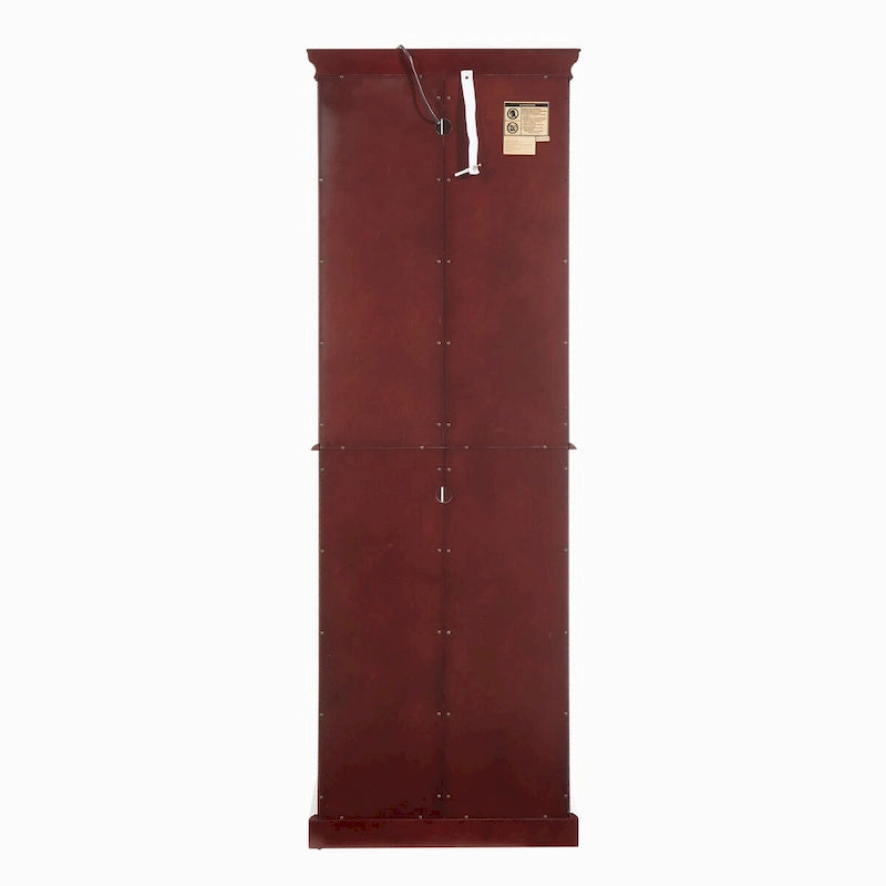 Vitrine d'exposition éclairée avec étagères réglables, panneau arrière en miroir et portes en verre trempé (6 niveaux)