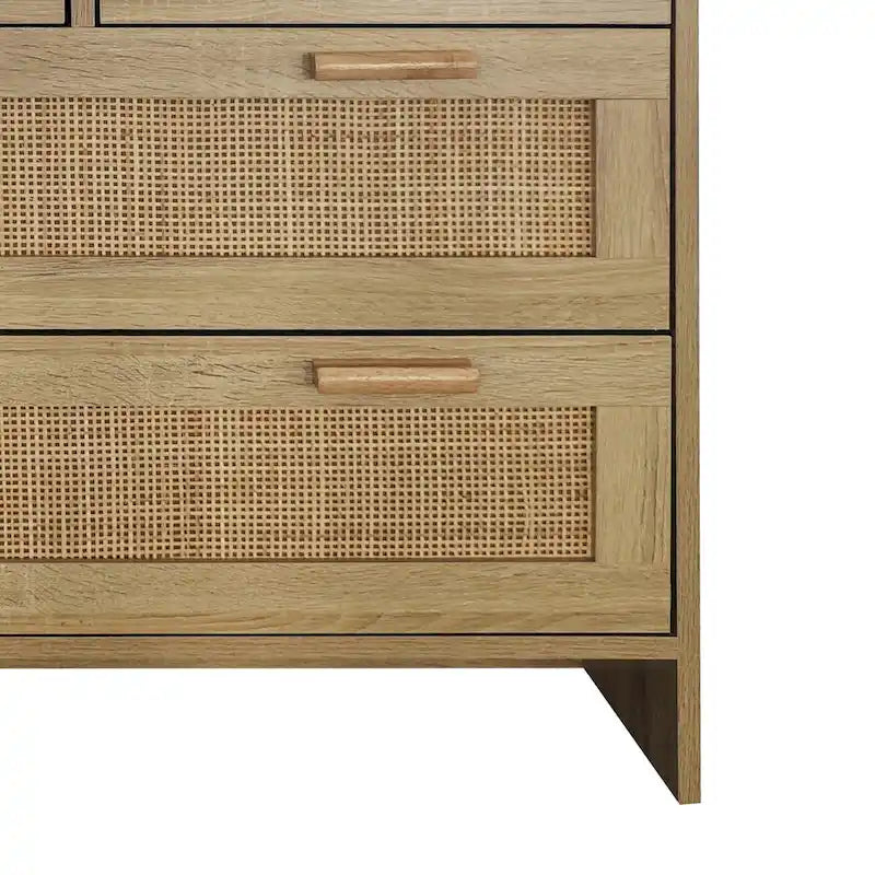 Commode 4 tiroirs en rotin pour Chambre, Salon et Couloir