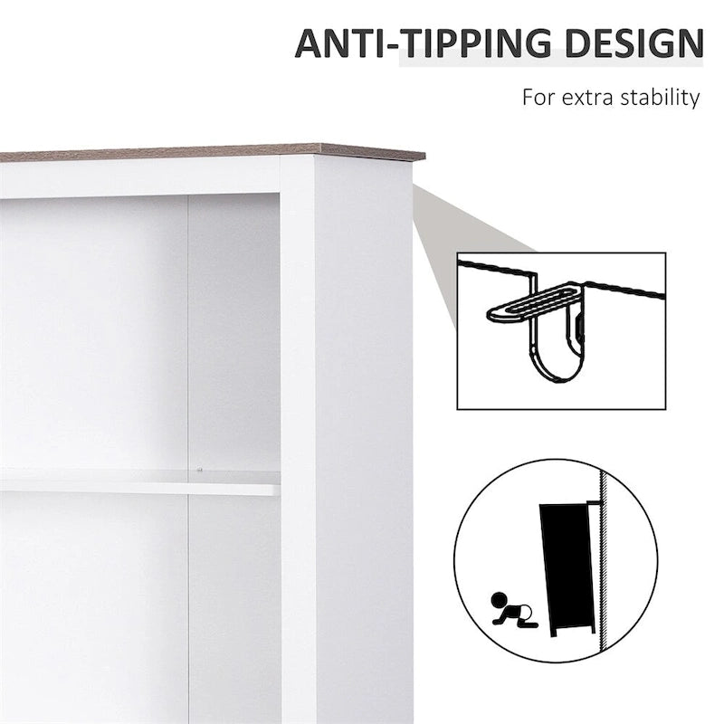 Meuble de rangement autoportant - Tour de linge de salle de bain et meuble de buffet