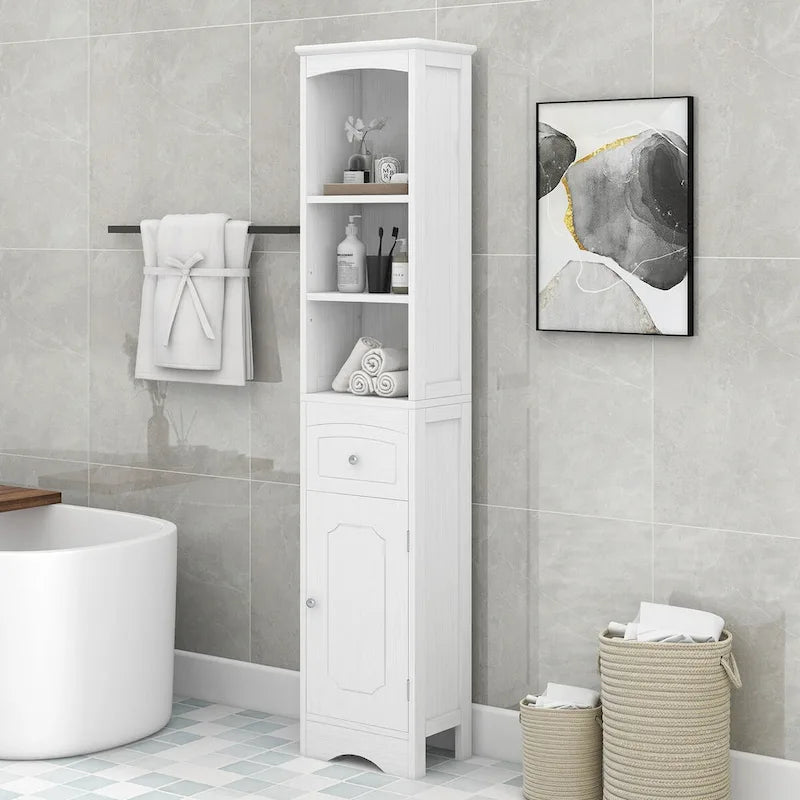 Meuble Colonne de Salle de Bain Autonome avec Tiroir