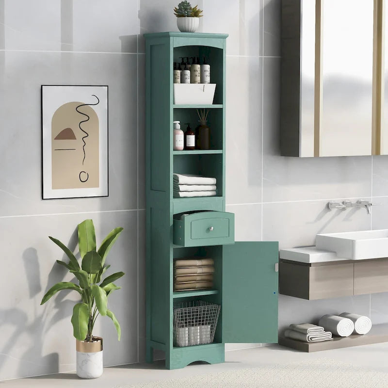 Meuble Colonne de Salle de Bain Autonome avec Tiroir