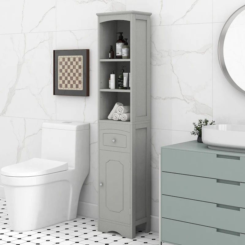 Meuble Colonne de Salle de Bain Autonome avec Tiroir