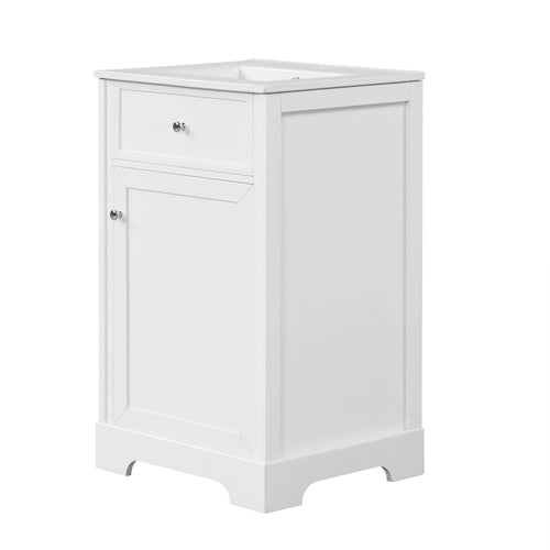 20 Bathroom Vanity with Sink Bathroom Cabinet with Soft Closing Door Storage Rack and Adjustable Shelve White